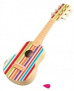 Tęczowa drewniana gitara 6-strunowa Lelin