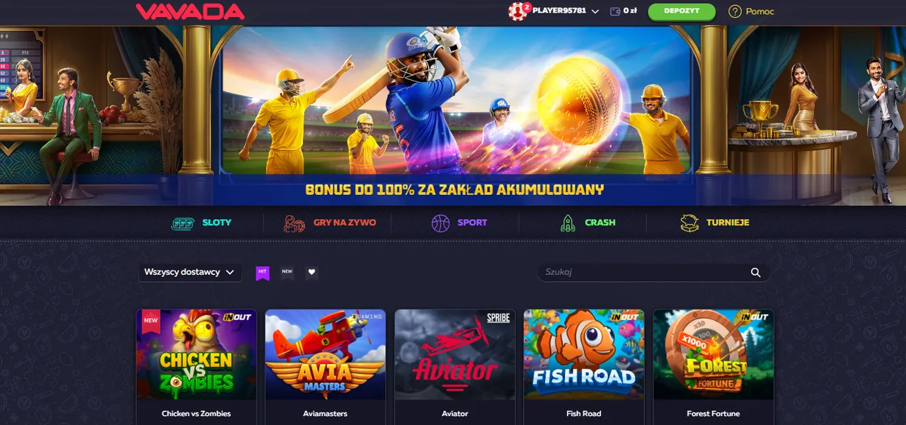 Proces logowania do kasyna Vavada PL